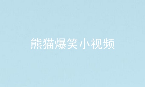 熊猫爆笑小视频