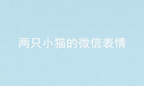 两只小猫的微信表情
