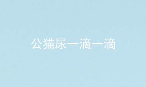 公猫尿一滴一滴