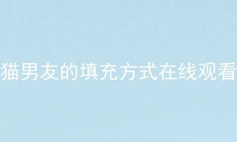 猫男友的填充方式在线观看