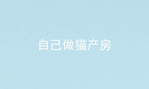 自己做猫产房