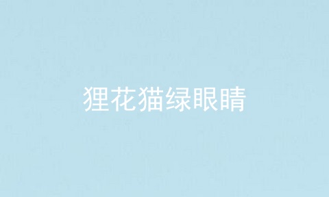 狸花猫绿眼睛