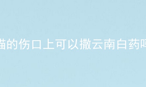 猫的伤口上可以撒云南白药吗