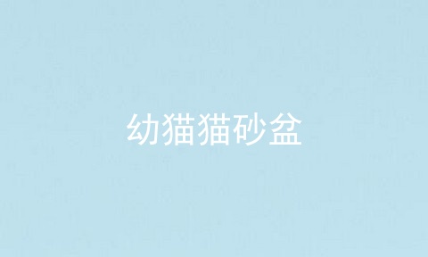 幼猫猫砂盆