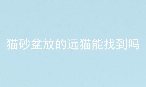 猫砂盆放的远猫能找到吗