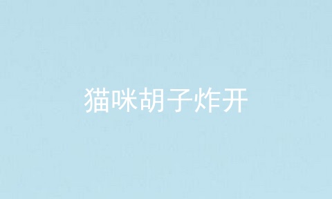 猫咪胡子炸开