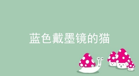 蓝色戴墨镜的猫