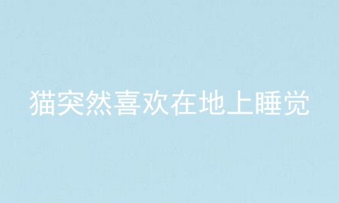猫突然喜欢在地上睡觉