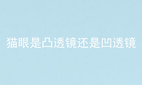 猫眼是凸透镜还是凹透镜