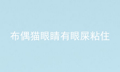 布偶猫眼睛有眼屎粘住