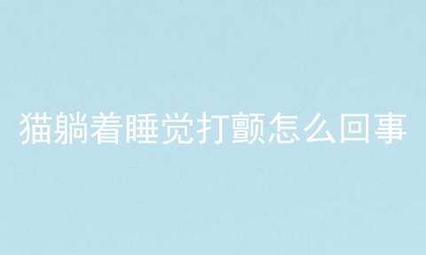 猫躺着睡觉打颤怎么回事