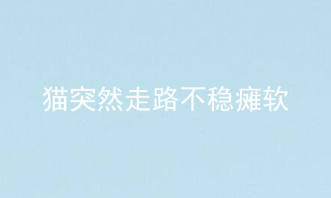 猫突然走路不稳瘫软