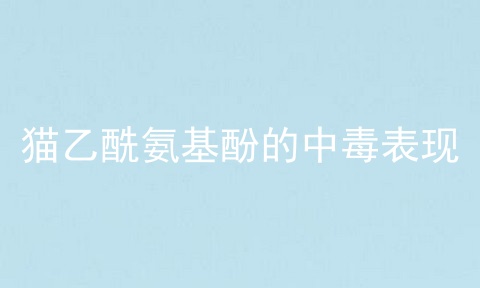猫乙酰氨基酚的中毒表现