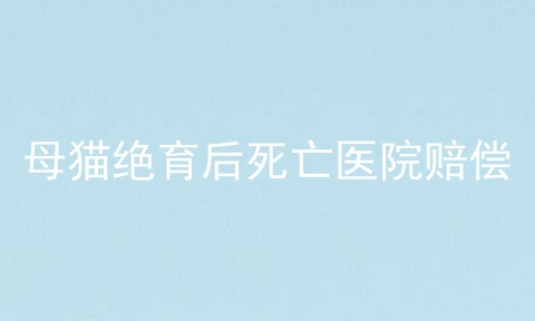 母猫绝育后死亡医院赔偿