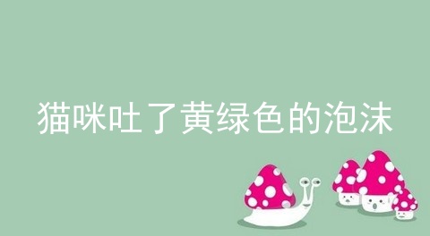 猫咪吐了黄绿色的泡沫