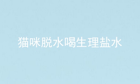 猫咪脱水喝生理盐水
