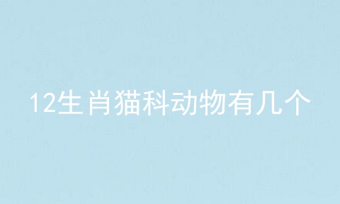 12生肖猫科动物有几个