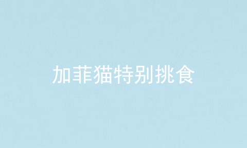 加菲猫特别挑食