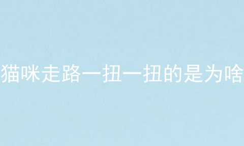 猫咪走路一扭一扭的是为啥