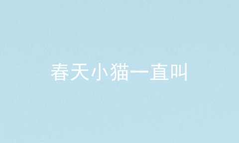 春天小猫一直叫