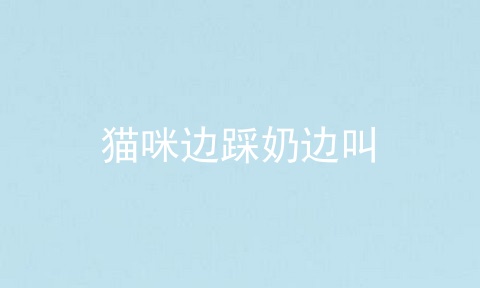 猫咪边踩奶边叫
