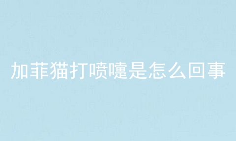 加菲猫打喷嚏是怎么回事