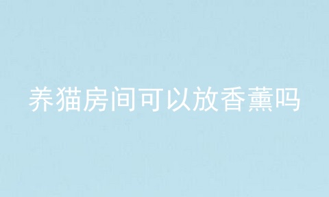 养猫房间可以放香薰吗