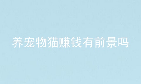 养宠物猫赚钱有前景吗