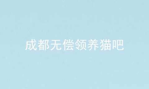 成都无偿领养猫吧