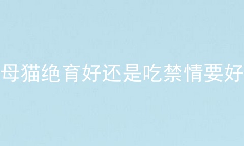 母猫绝育好还是吃禁情要好