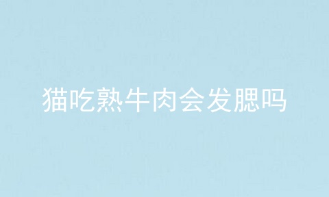 猫吃熟牛肉会发腮吗
