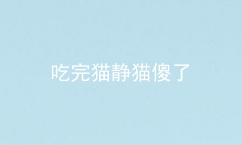 吃完猫静猫傻了