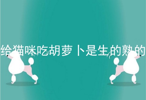 给猫咪吃胡萝卜是生的熟的