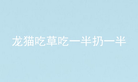 龙猫吃草吃一半扔一半