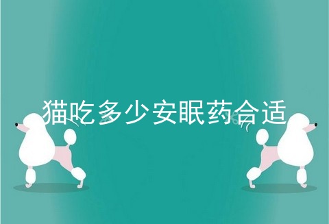 猫吃多少安眠药合适