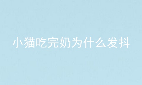 小猫吃完奶为什么发抖