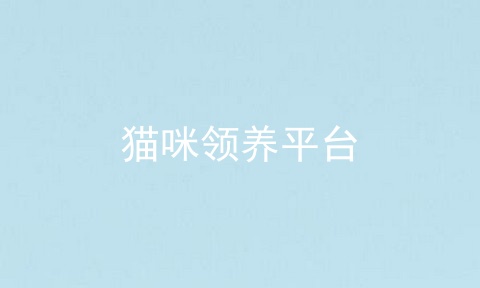 猫咪领养平台