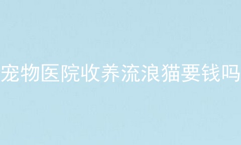 宠物医院收养流浪猫要钱吗