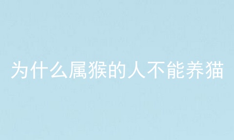 为什么属猴的人不能养猫