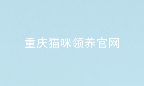 重庆猫咪领养官网