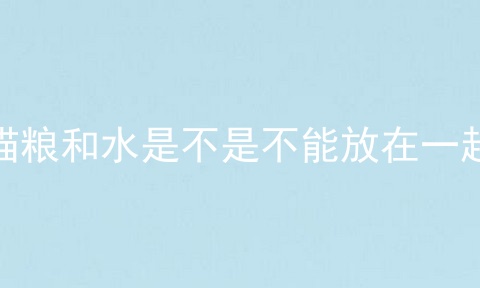 猫粮和水是不是不能放在一起