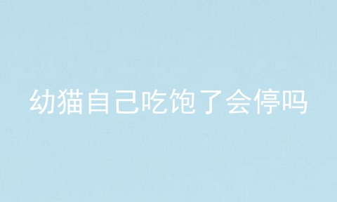 幼猫自己吃饱了会停吗