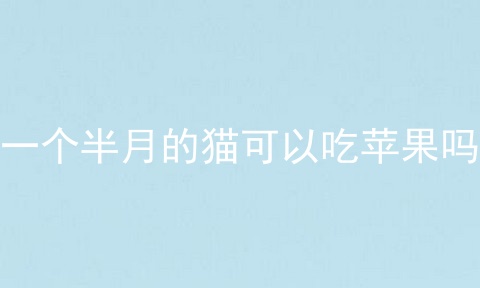 一个半月的猫可以吃苹果吗