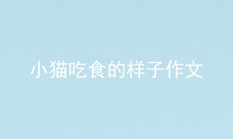 小猫吃食的样子作文