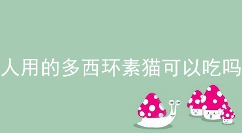 人用的多西环素猫可以吃吗