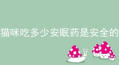 猫咪吃多少安眠药是安全的
