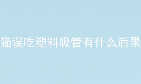 猫误吃塑料吸管有什么后果