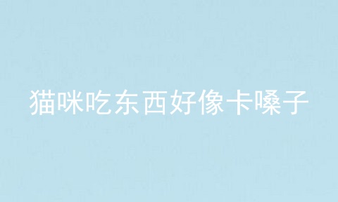 猫咪吃东西好像卡嗓子