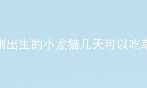 刚出生的小龙猫几天可以吃草
