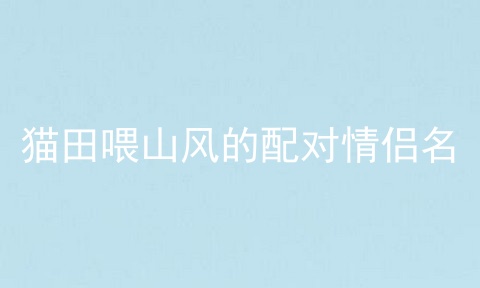 猫田喂山风的配对情侣名